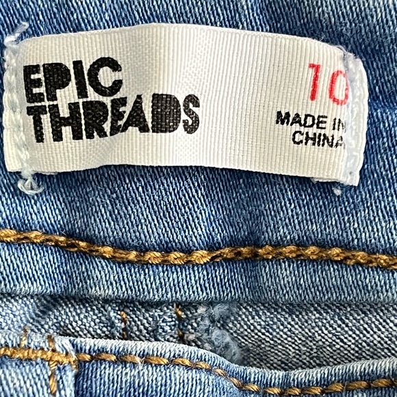 Epic Thread Stretchy Denim Blue Girl Skinny Jeans - Picture 2 of 11